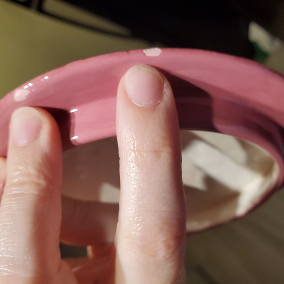 Vintage pink ceramic mushroom canisters jars - Picture 4 of 14